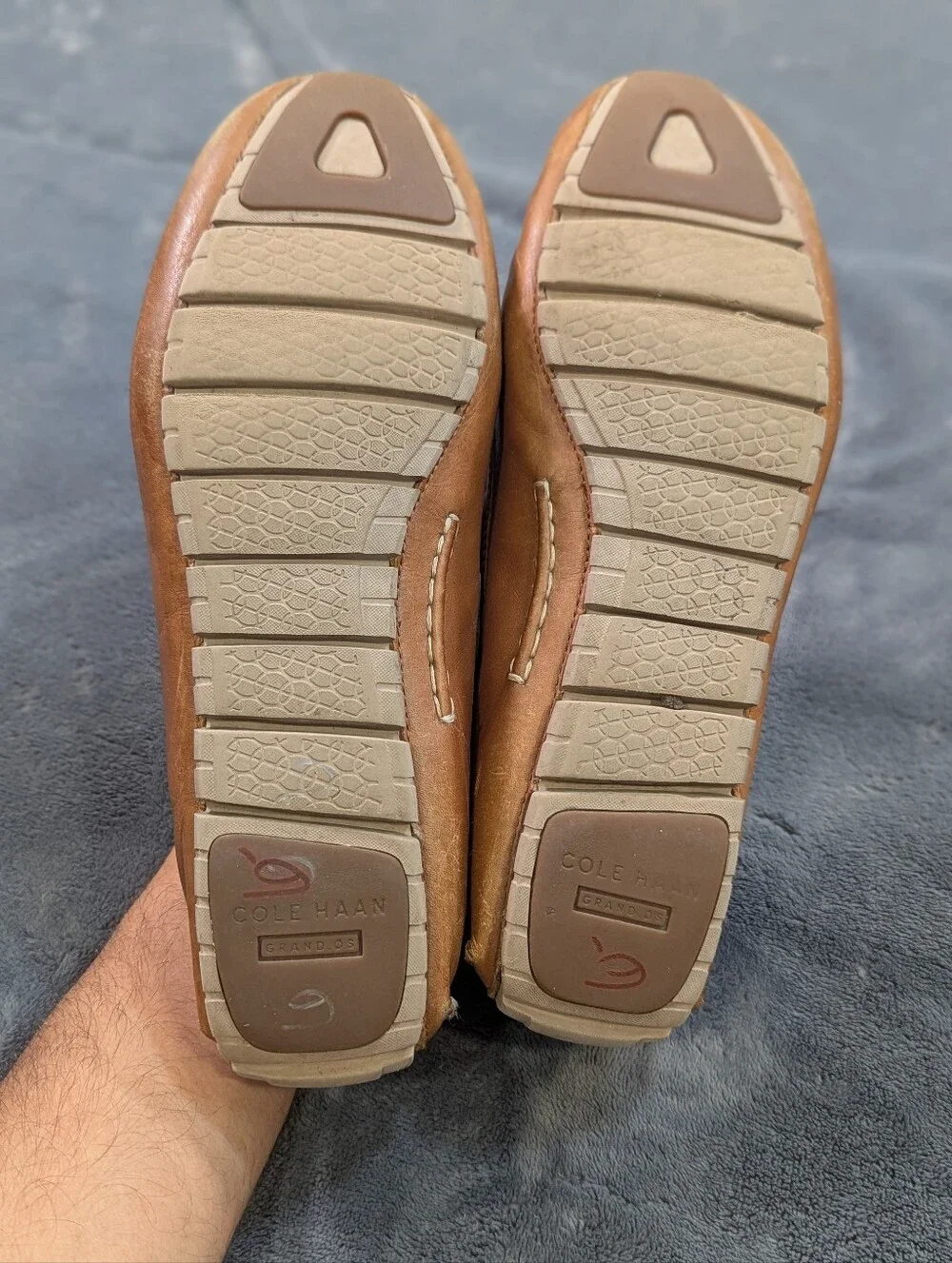 Cole Haan Grant Leather Loafers Casual Driving Shoes Chestnut Size 10 Preppy
